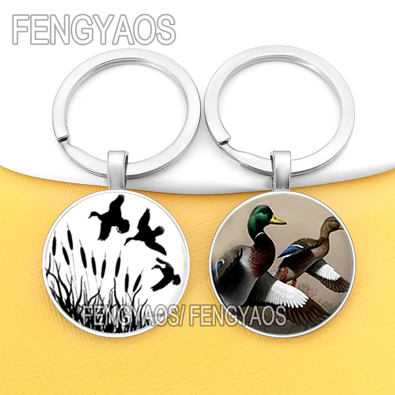 Wildman Hunting & Outdoor Photos - Black Wild Duck Keyrings for Door