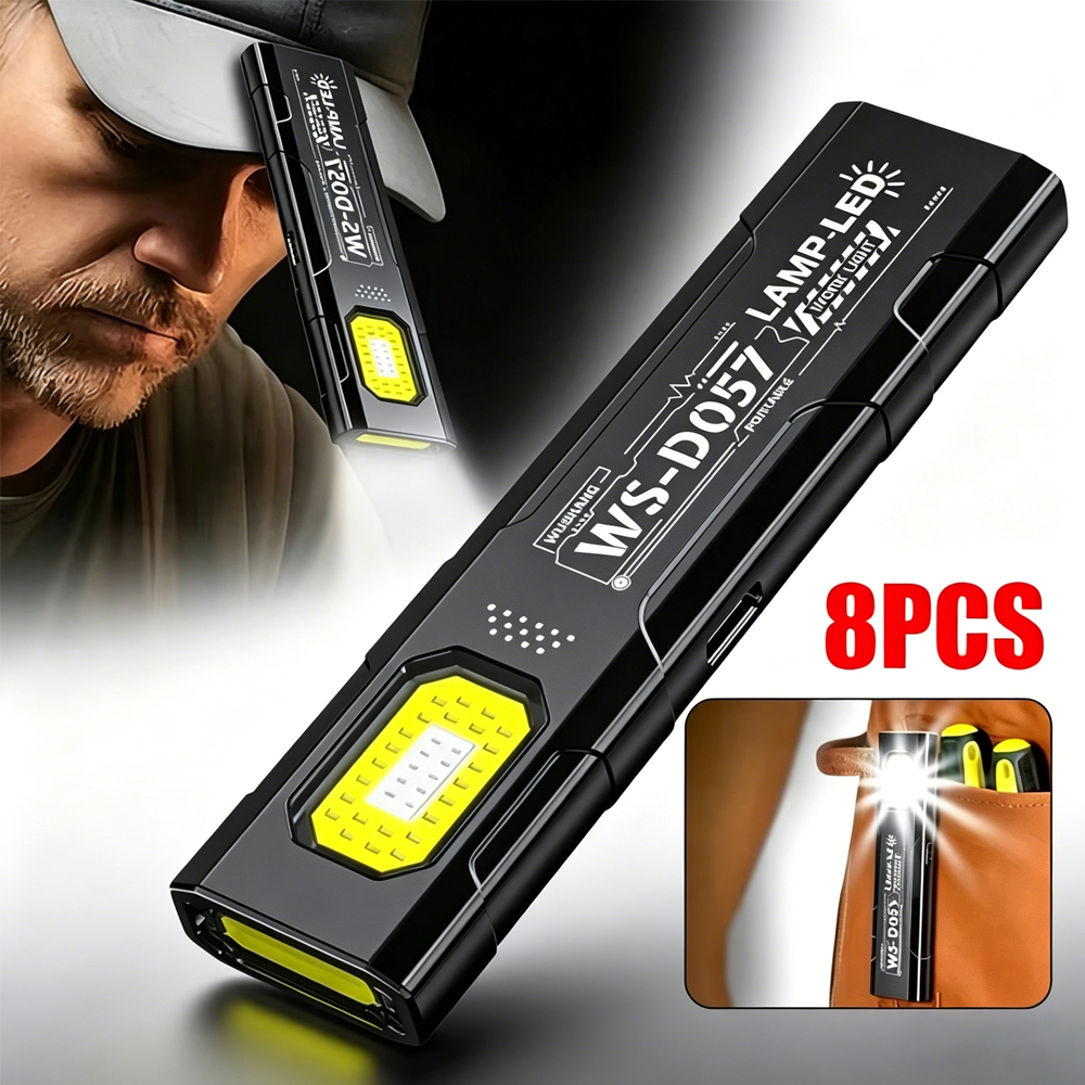 Tactical Flashlight Rechargeable - Powerful Mini COB Keychain Flashlight 5