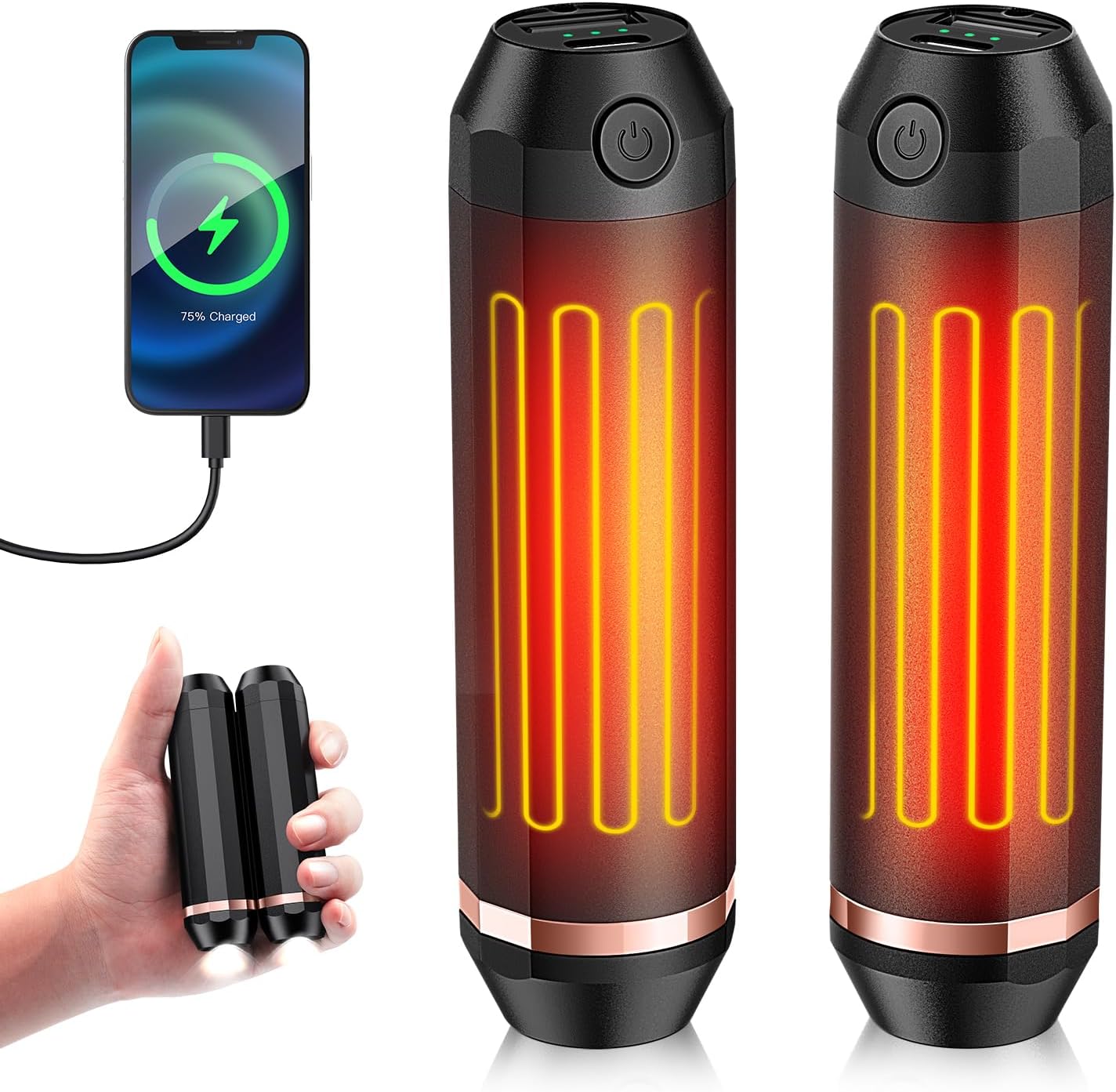 Outdoor Hunting Heater - 3-in-1 AI Hand Warmers Rechargeable 10000mAh,
