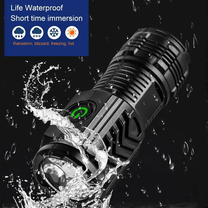 Portable Mini 3 LED Handheld F - Tactical Flashlight Rechargeable avaliação e preço