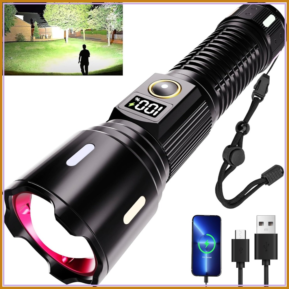 990,000LM Rechargeable Flashli - Tactical Flashlight Rechargeable avaliação e preço