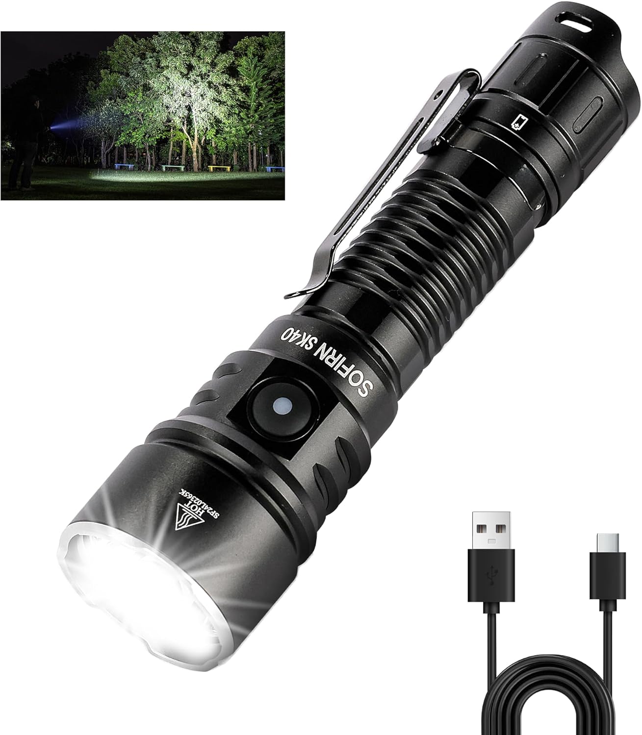 3200 Lumens Tactical Flashligh - Tactical Flashlight Rechargeable avaliação e preço