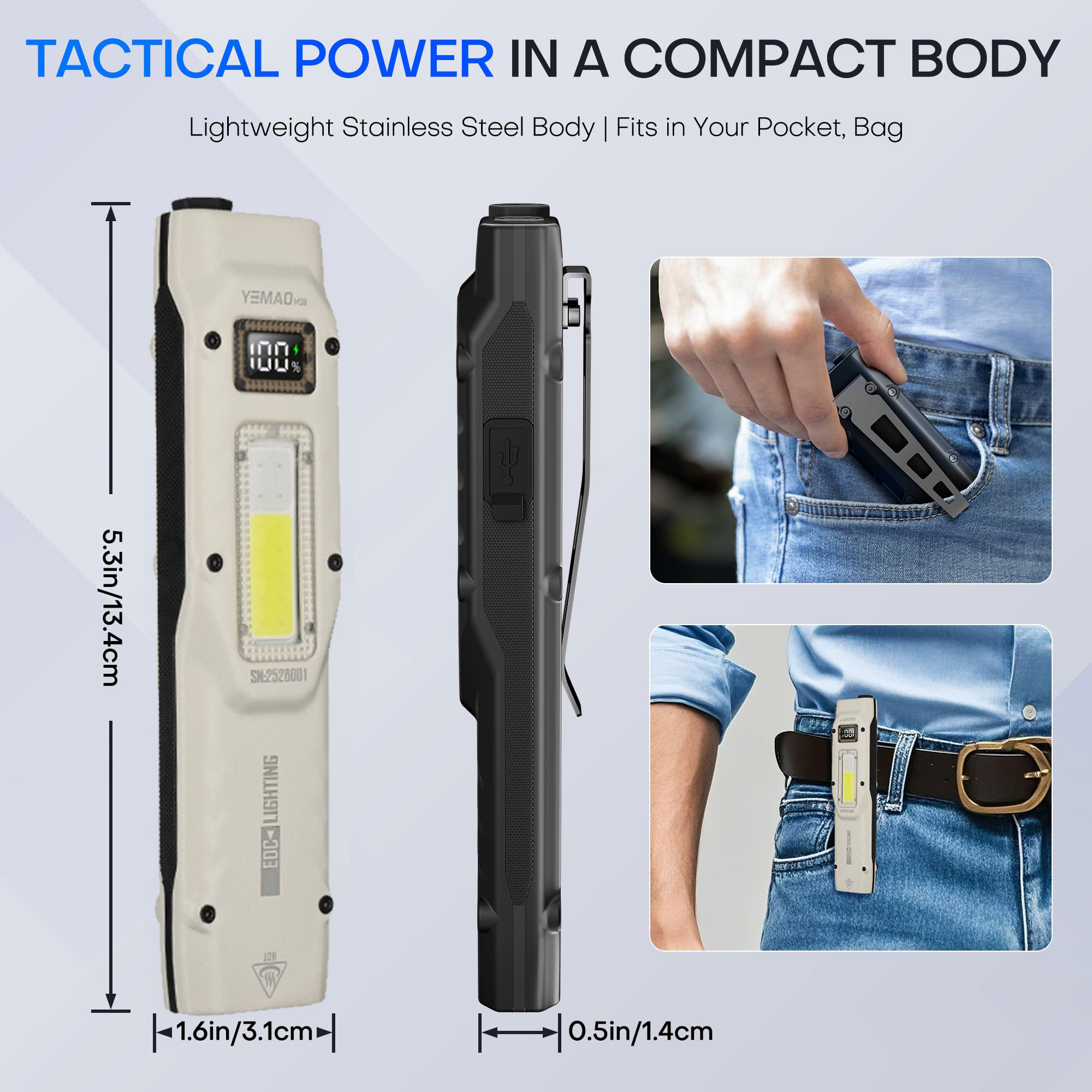 Portable 880LM YEMAO M28 Ultra - Tactical Flashlight Rechargeable avaliação e preço