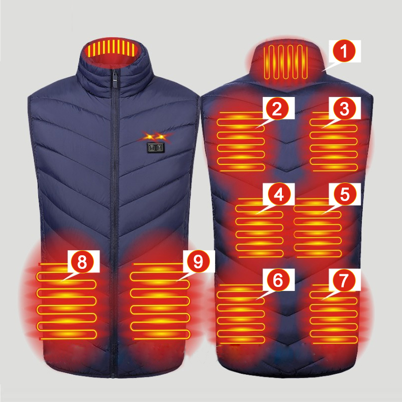 Winter 9 Areas Heated Vest Out - Outdoor Hunting Heater avaliação e preço