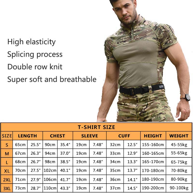 Tactical T Shirt Shirts Men Ai - Wildman Hunting & Outdoor Photos avaliação e preço