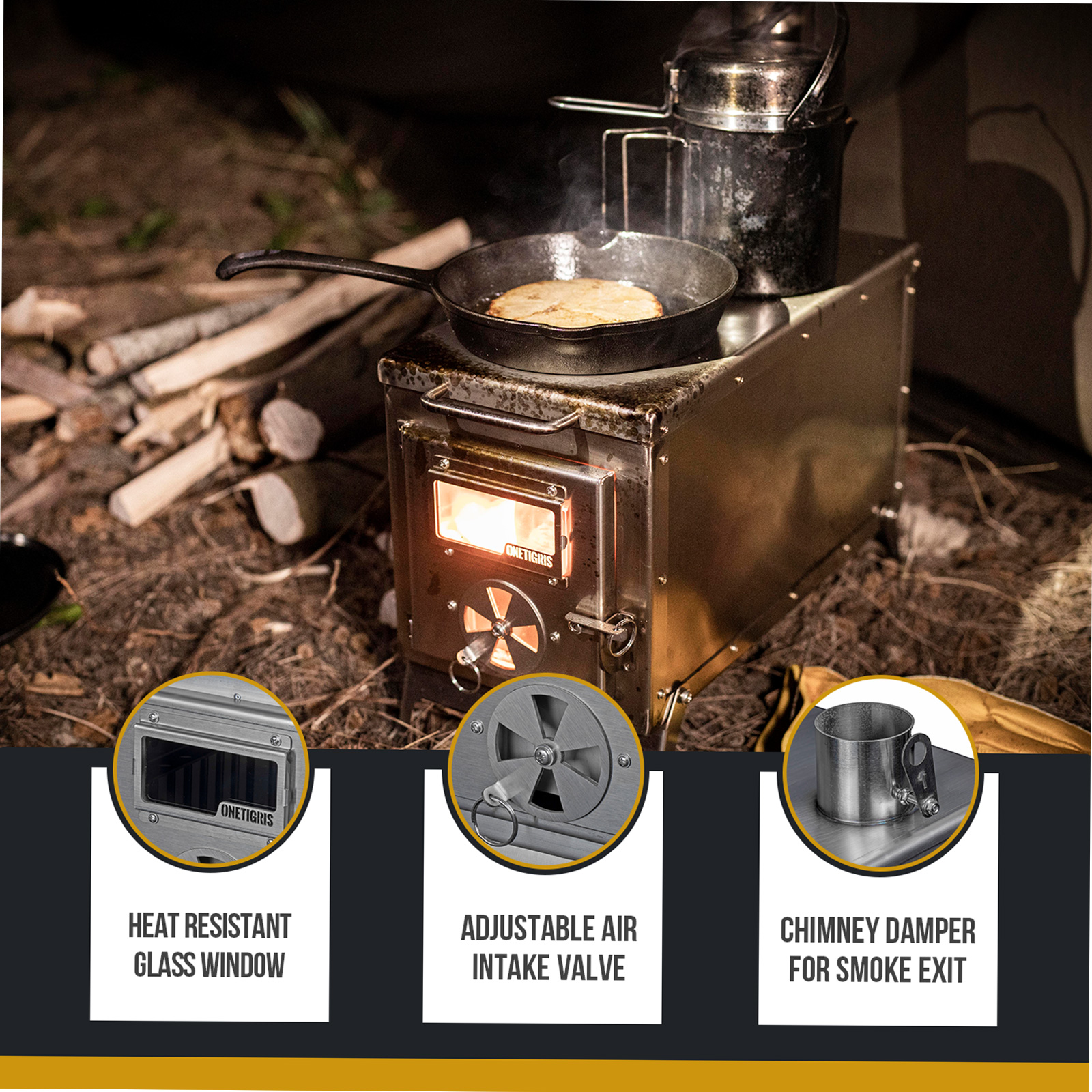 OneTigris Tiger Roar Tent Stov - Outdoor Hunting Heater avaliação e preço