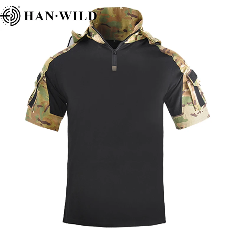 Tactical T-shirt Men Short Sle - Wildman Hunting & Outdoor Photos avaliação e preço