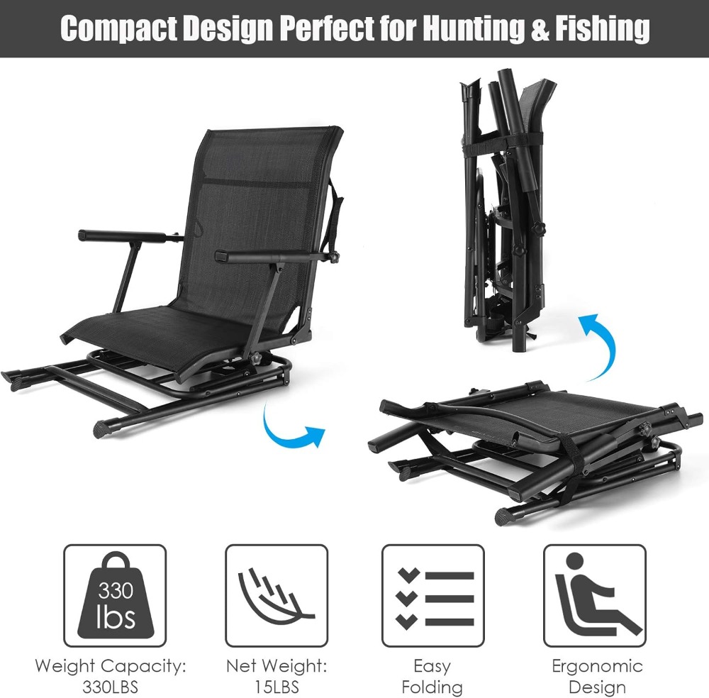 360 Degree Swivel Hunting Blin - Outdoor Hunting Chair avaliação e preço