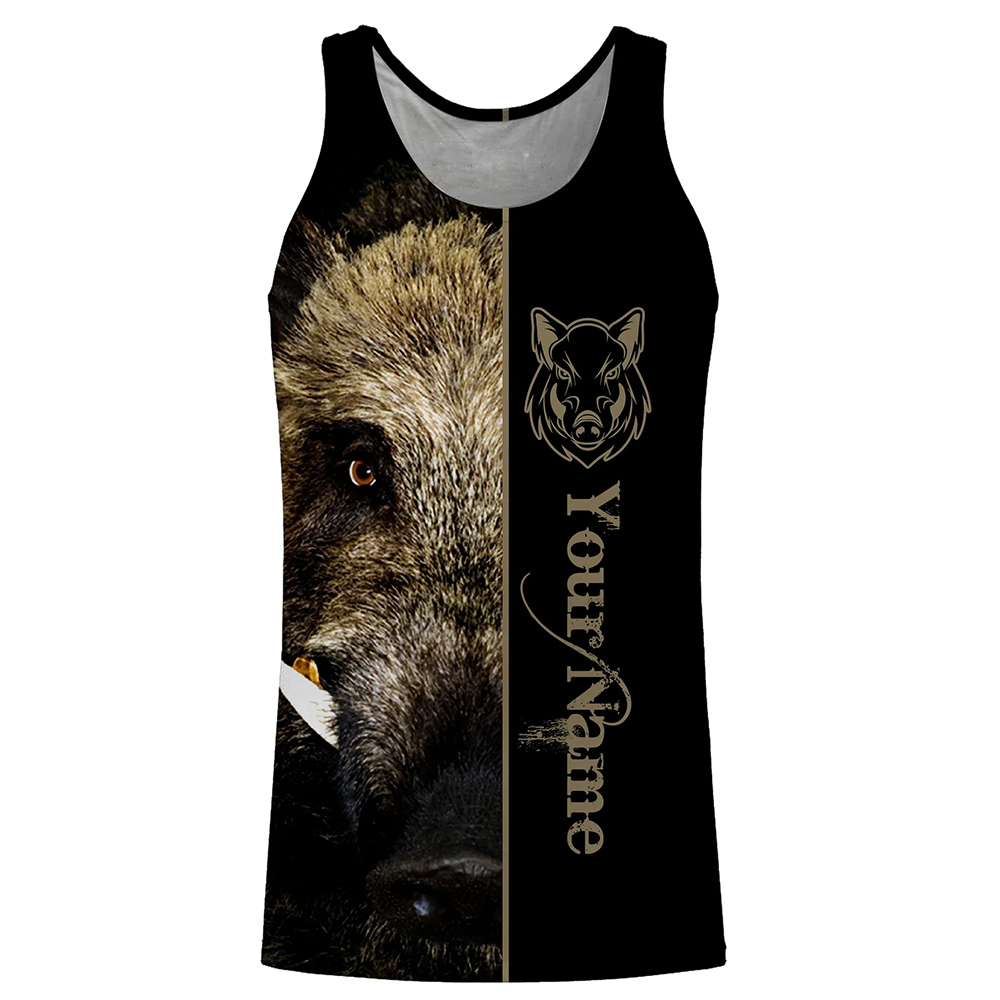 Custom Name Boar Hunter Tank T - Wildman Hunting & Outdoor Photos avaliação e preço