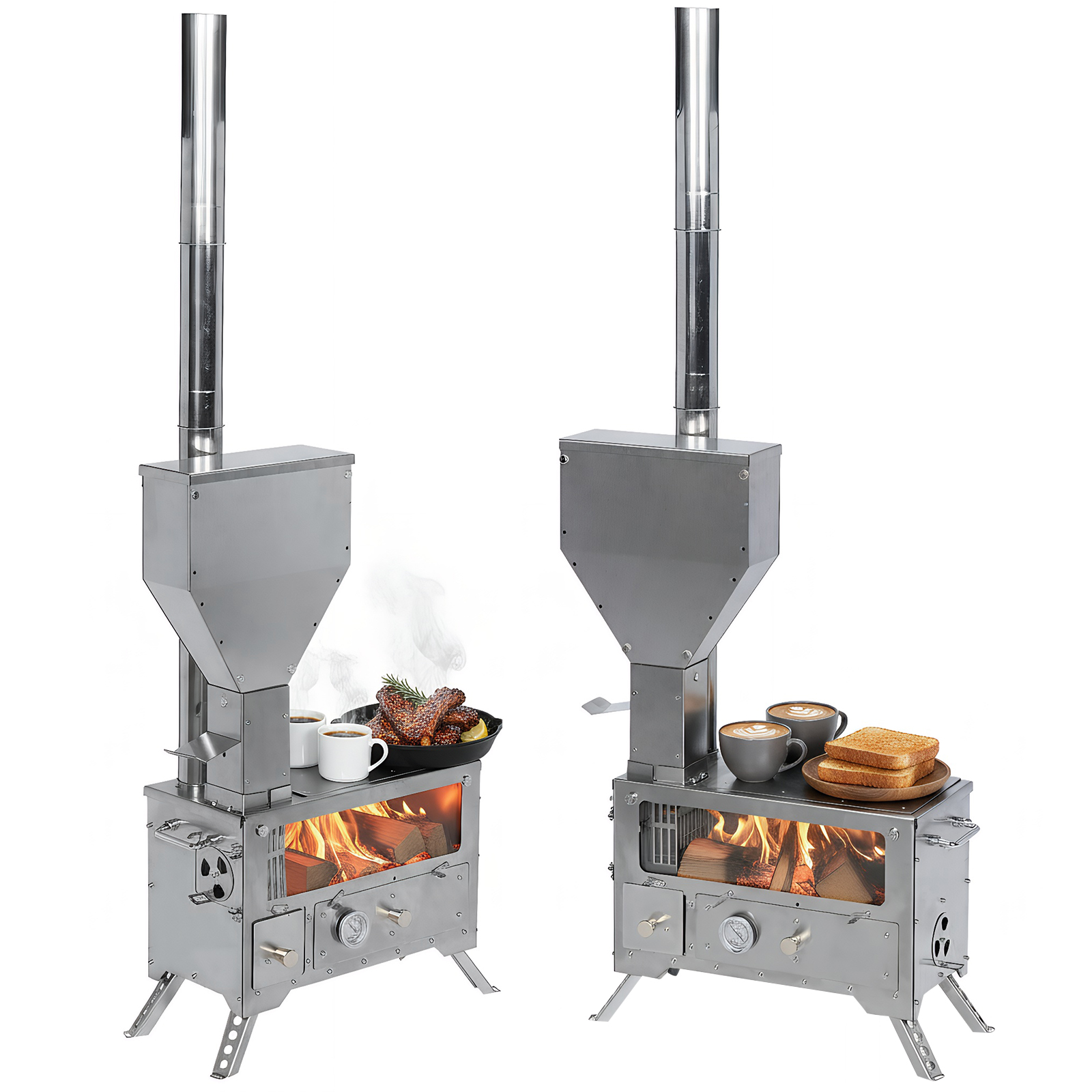 Portable Wood-Burning Camp Sto - Outdoor Hunting And Fishing avaliação e preço