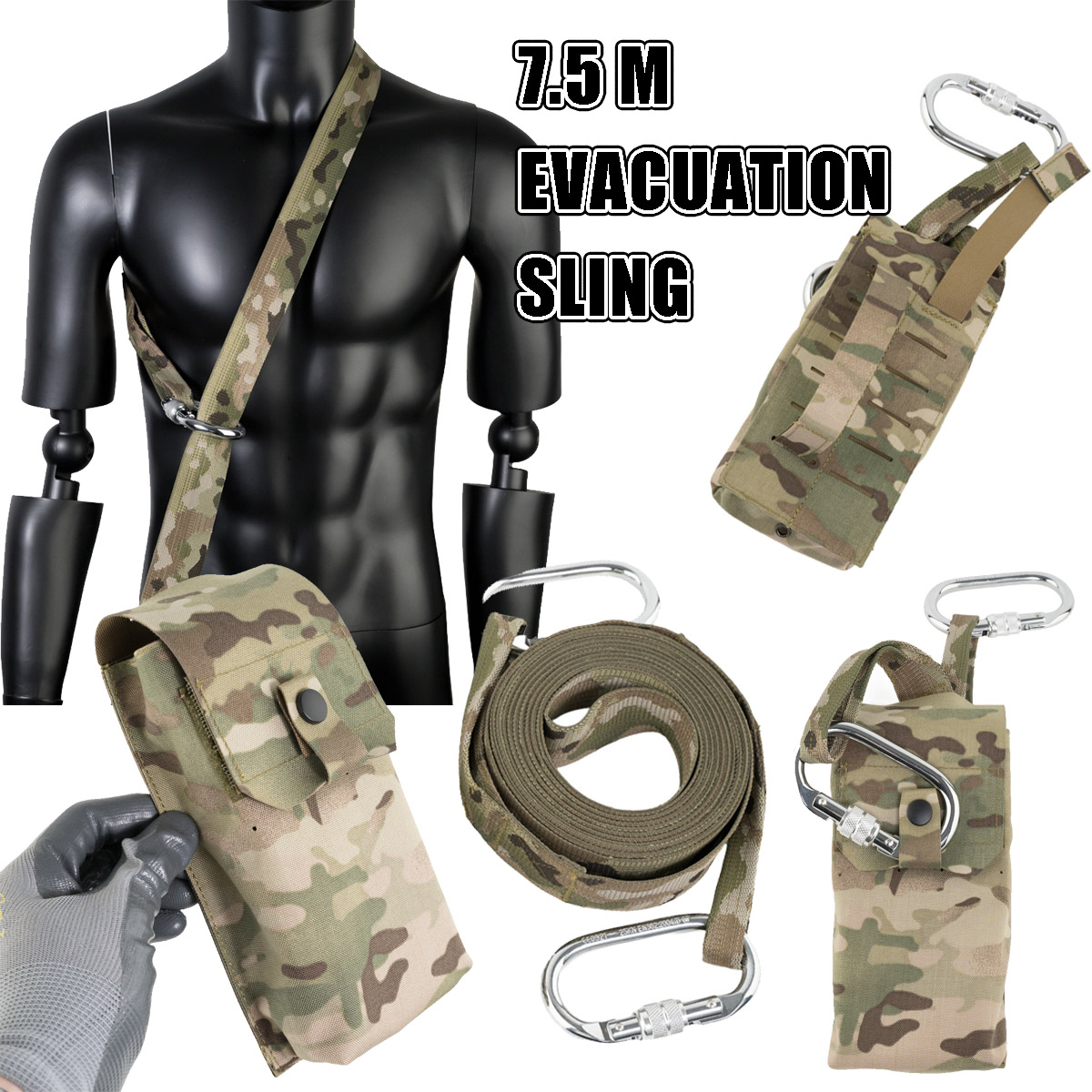 Tactical 7m Evacuation sling w - Outdoor Hunting Gear Storage avaliação e preço