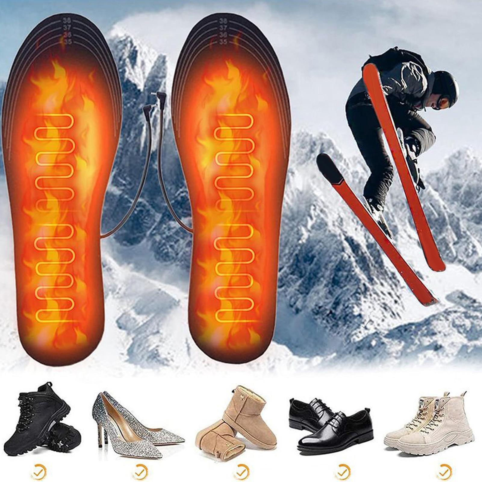 Heated Shoe Insoles Reusable U - Outdoor Hunting Boots For Men avaliação e preço