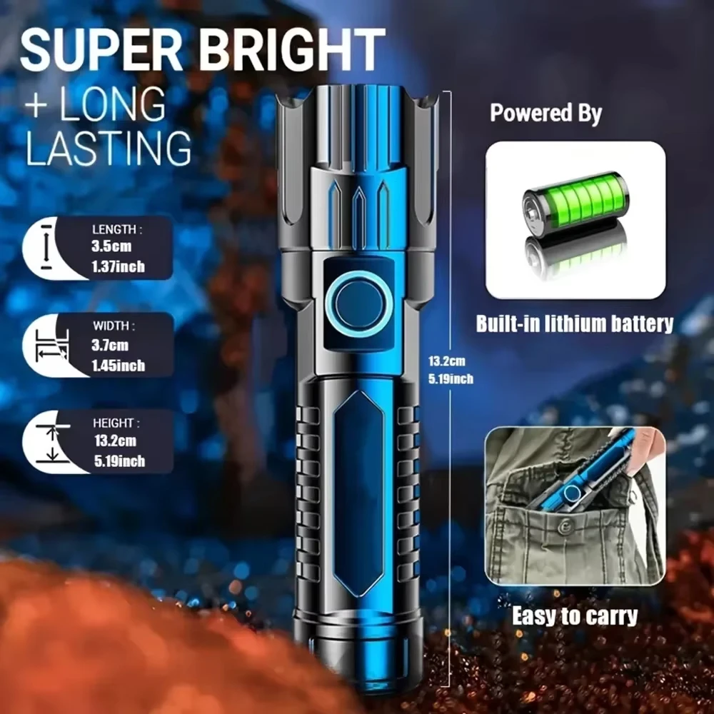 Tactical LED Flashlight 2000LM - Tactical Flashlight Rechargeable avaliação e preço