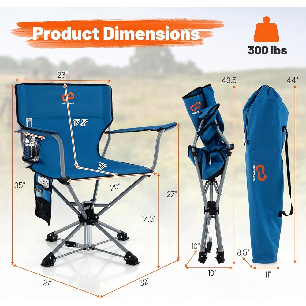 360 Degree Swivel Folding Hunt - Outdoor Hunting Chair avaliação e preço