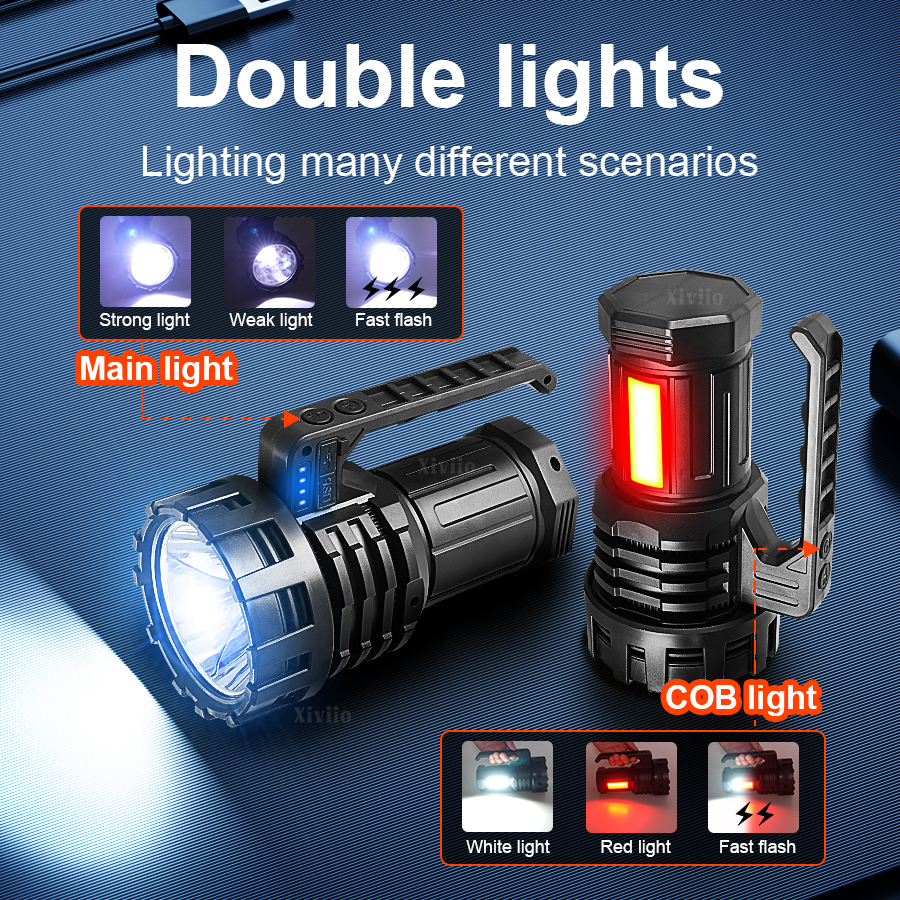 2025 NEW Powerful Search Flash - Tactical Flashlight Rechargeable avaliação e preço