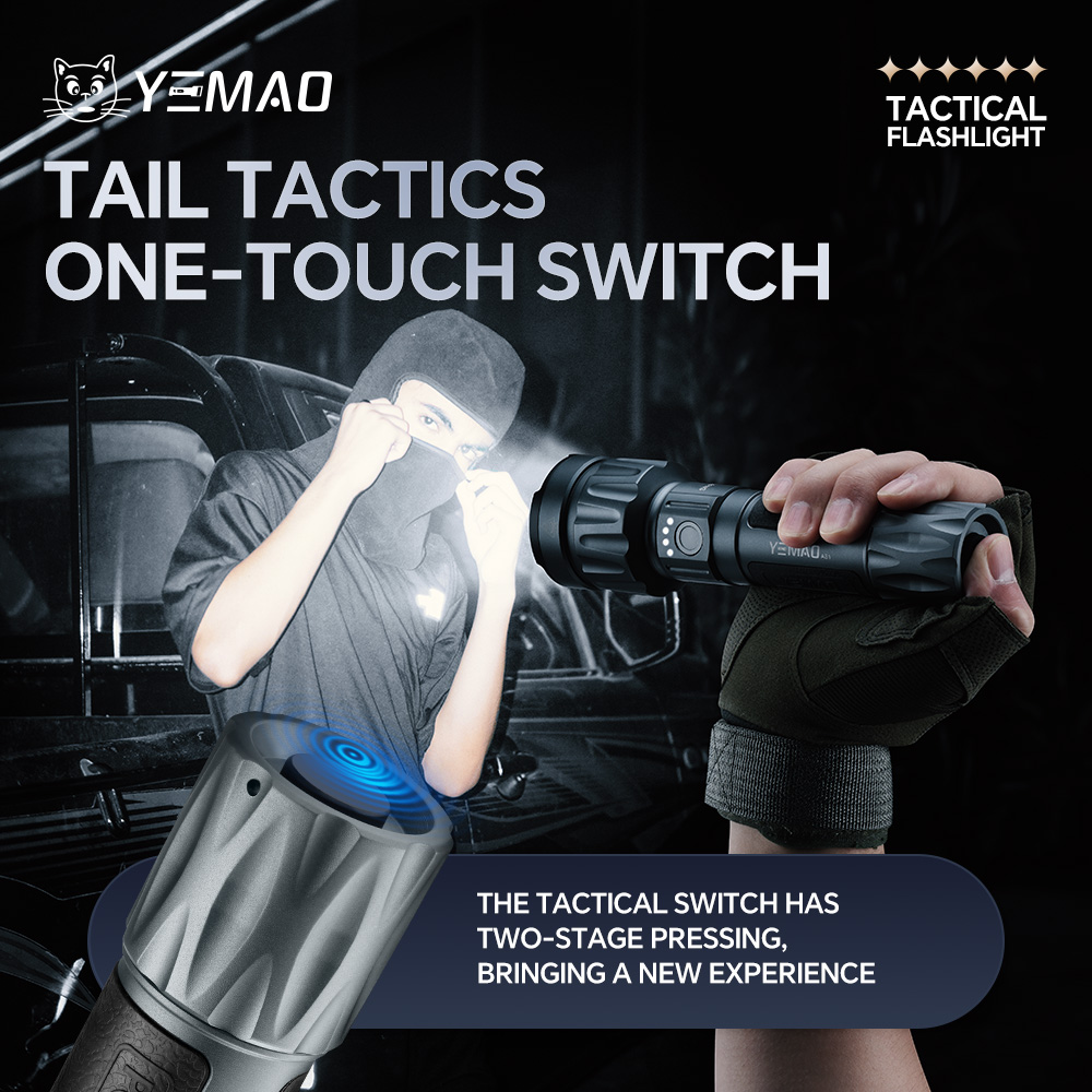 YEMAO-A81 6210LM Flashlight, U - Tactical Flashlight Rechargeable avaliação e preço
