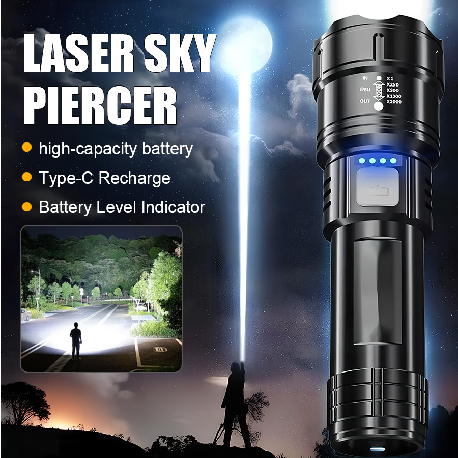 High Power P50 LED Flashlight  - Tactical Flashlight Rechargeable avaliação e preço