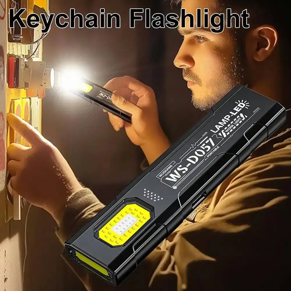 Powerful Mini COB Keychain Fla - Tactical Flashlight Rechargeable avaliação e preço