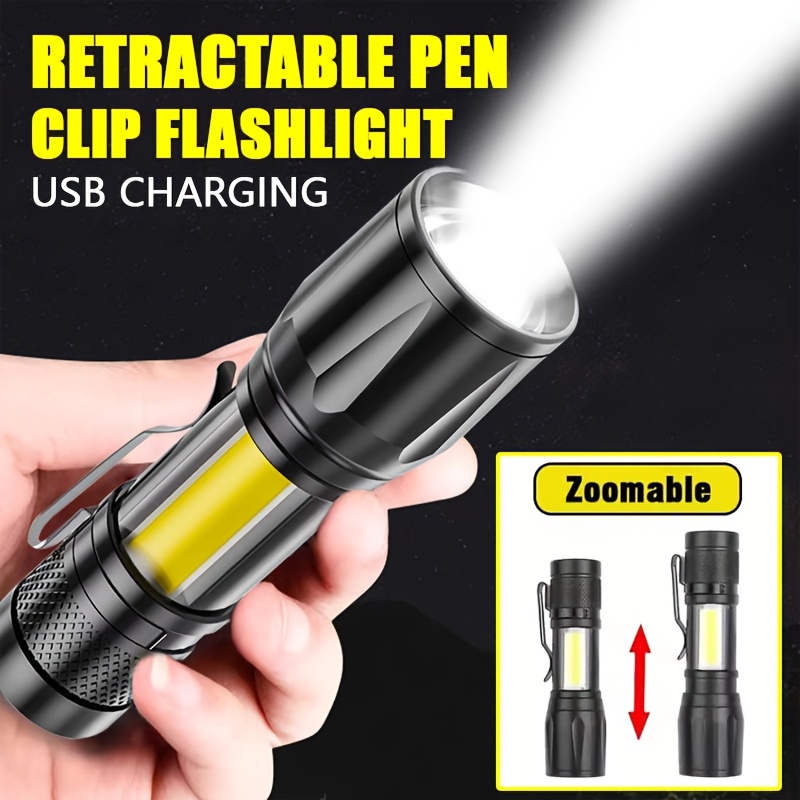 Portable COB+LED Camping Light - Tactical Flashlight Rechargeable avaliação e preço
