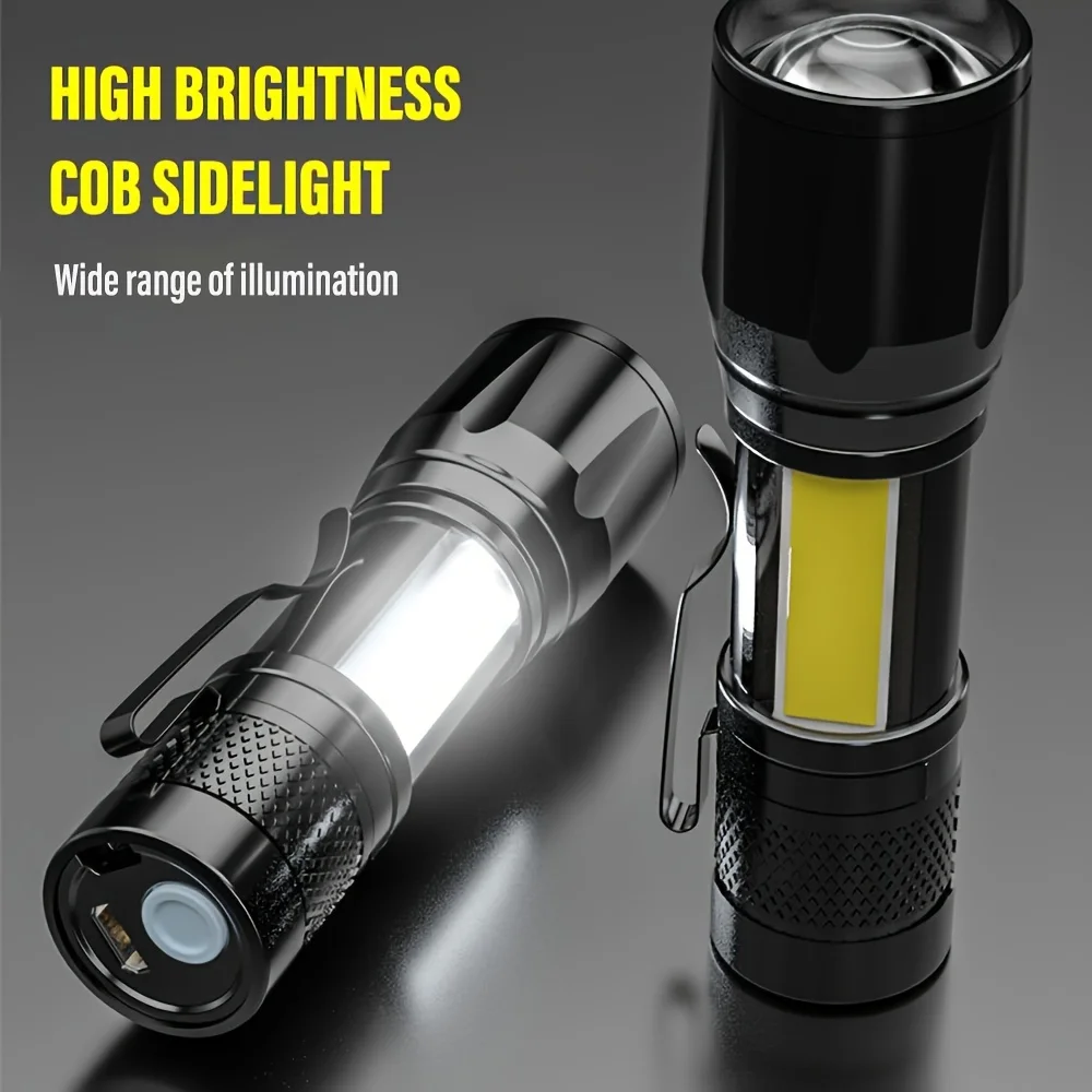 Portable COB+LED Camping Light - Tactical Flashlight Rechargeable avaliação e preço