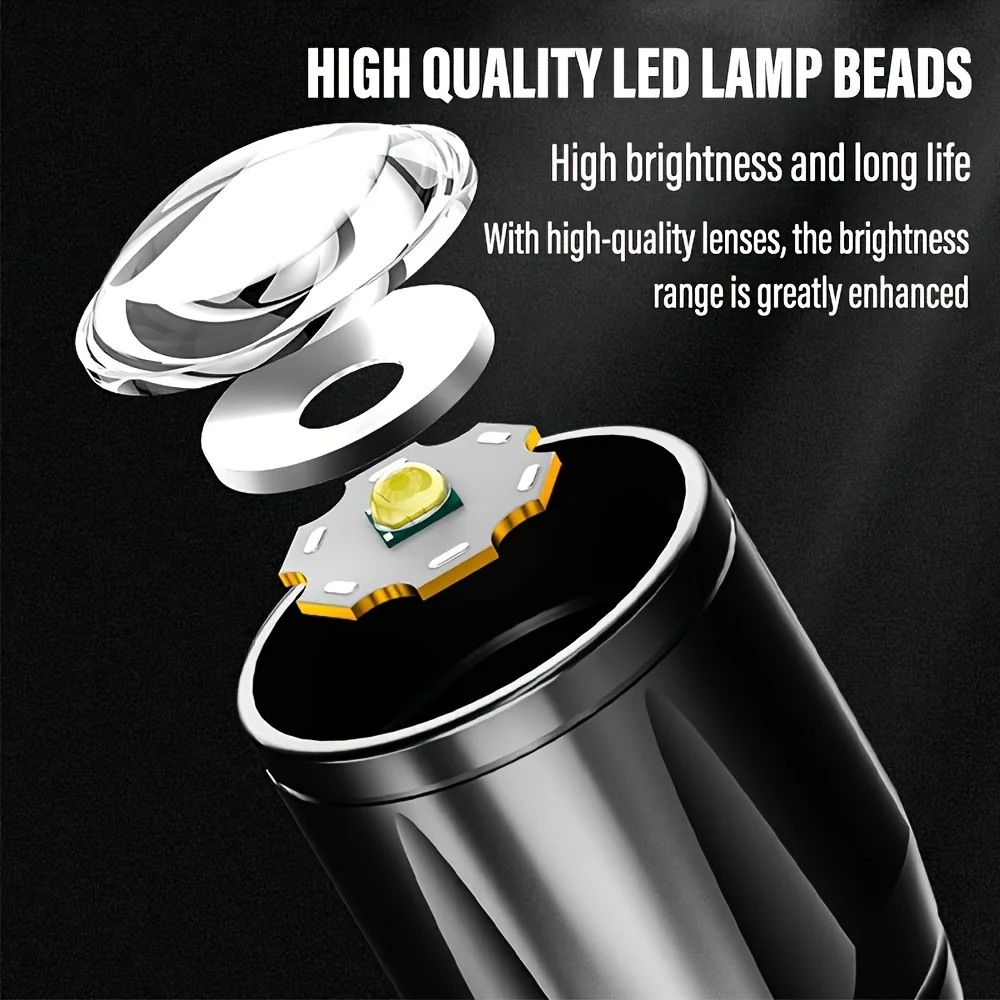 Portable COB+LED Camping Light - Tactical Flashlight Rechargeable avaliação e preço
