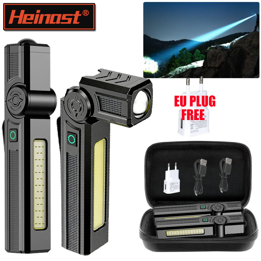 Portable COB + High-Power LED  - Tactical Flashlight Rechargeable avaliação e preço