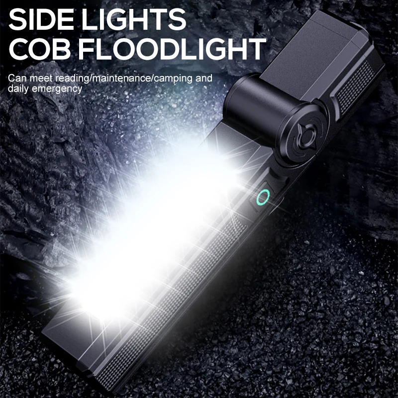 Portable COB + High-Power LED  - Tactical Flashlight Rechargeable avaliação e preço
