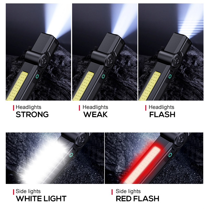 Portable COB + High-Power LED  - Tactical Flashlight Rechargeable avaliação e preço