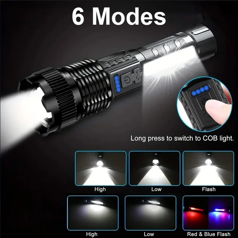 Ultra-bright LED Flashlight Re - Tactical Flashlight Rechargeable avaliação e preço