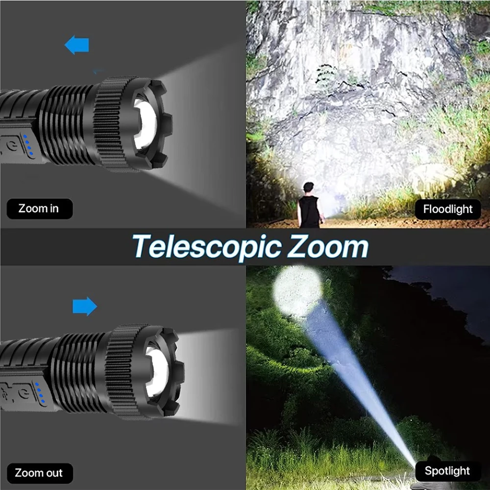 Ultra-bright LED Flashlight Re - Tactical Flashlight Rechargeable avaliação e preço
