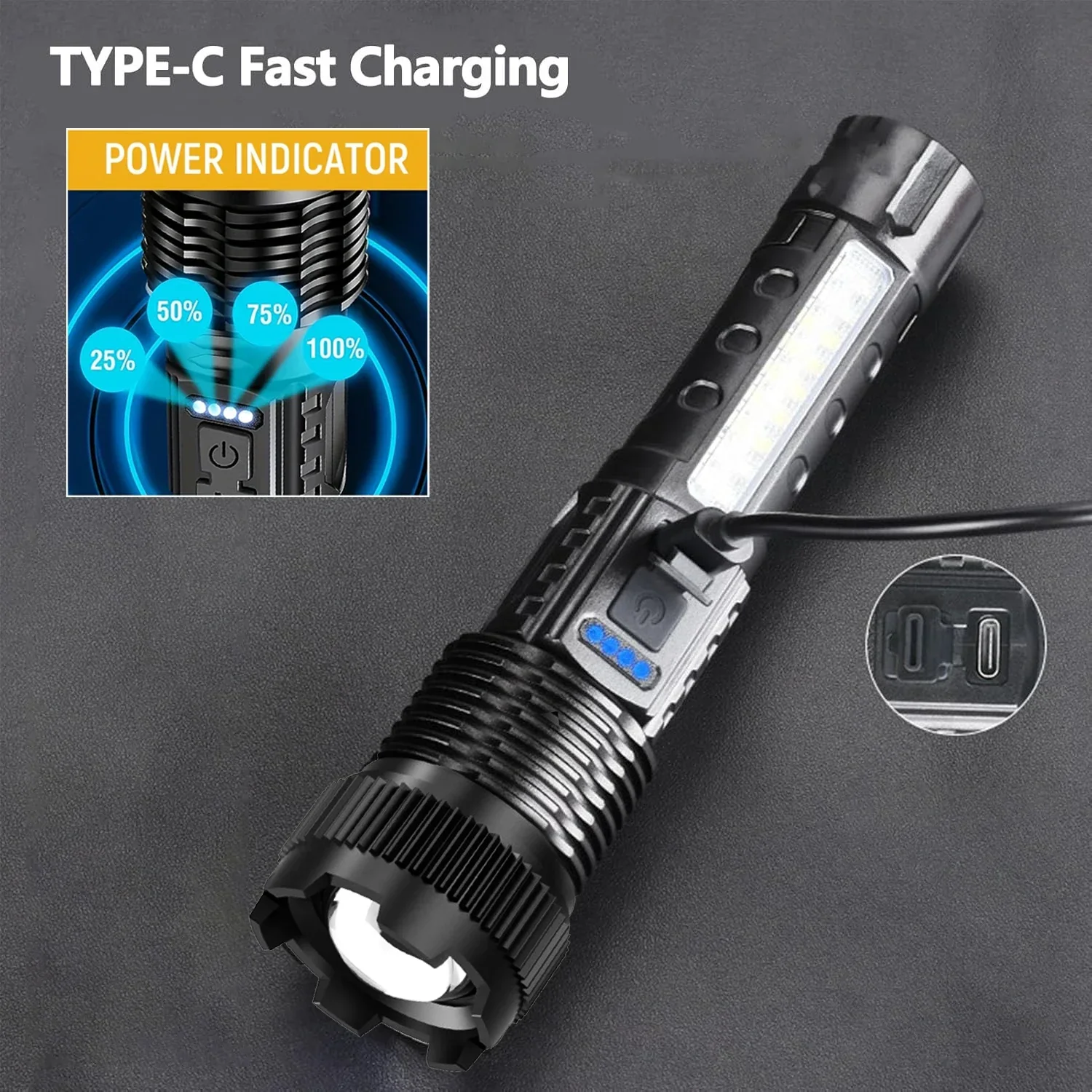 Ultra-bright LED Flashlight Re - Tactical Flashlight Rechargeable avaliação e preço