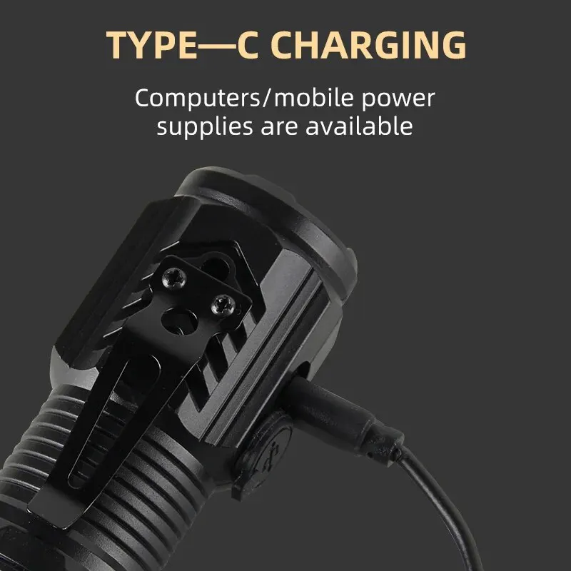 Portable Mini LED Handheld Fla - Tactical Flashlight Rechargeable avaliação e preço