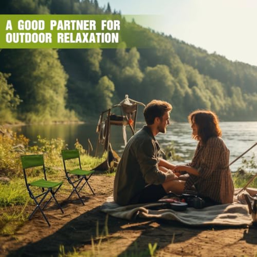 2 Pcs Summer Folding Fishing C - Outdoor Hunting Chair avaliação e preço
