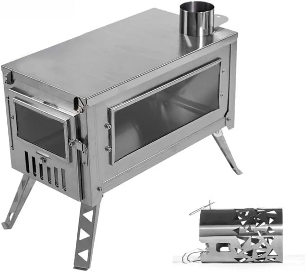 Portable Wood Burning Stove Te - Outdoor Hunting Heater avaliação e preço