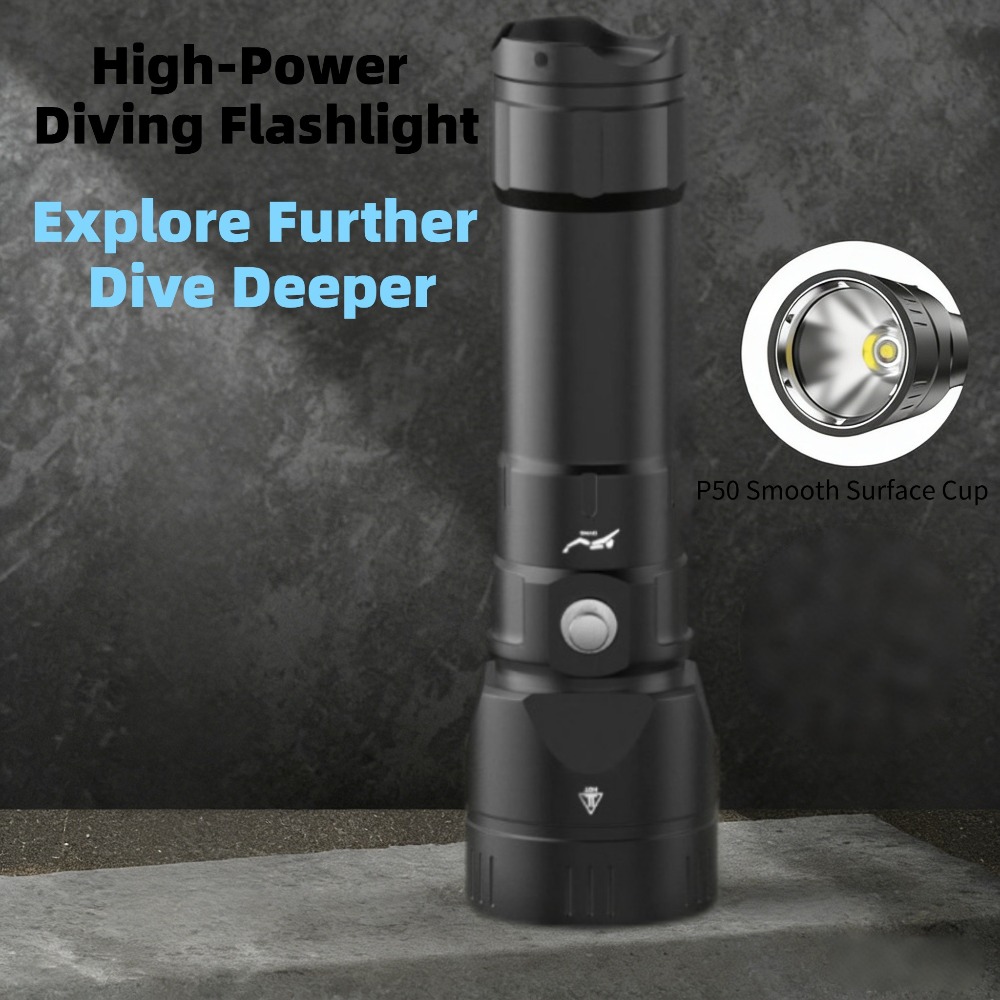 Powerful Diving Flashlight Wat - Tactical Flashlight Rechargeable avaliação e preço