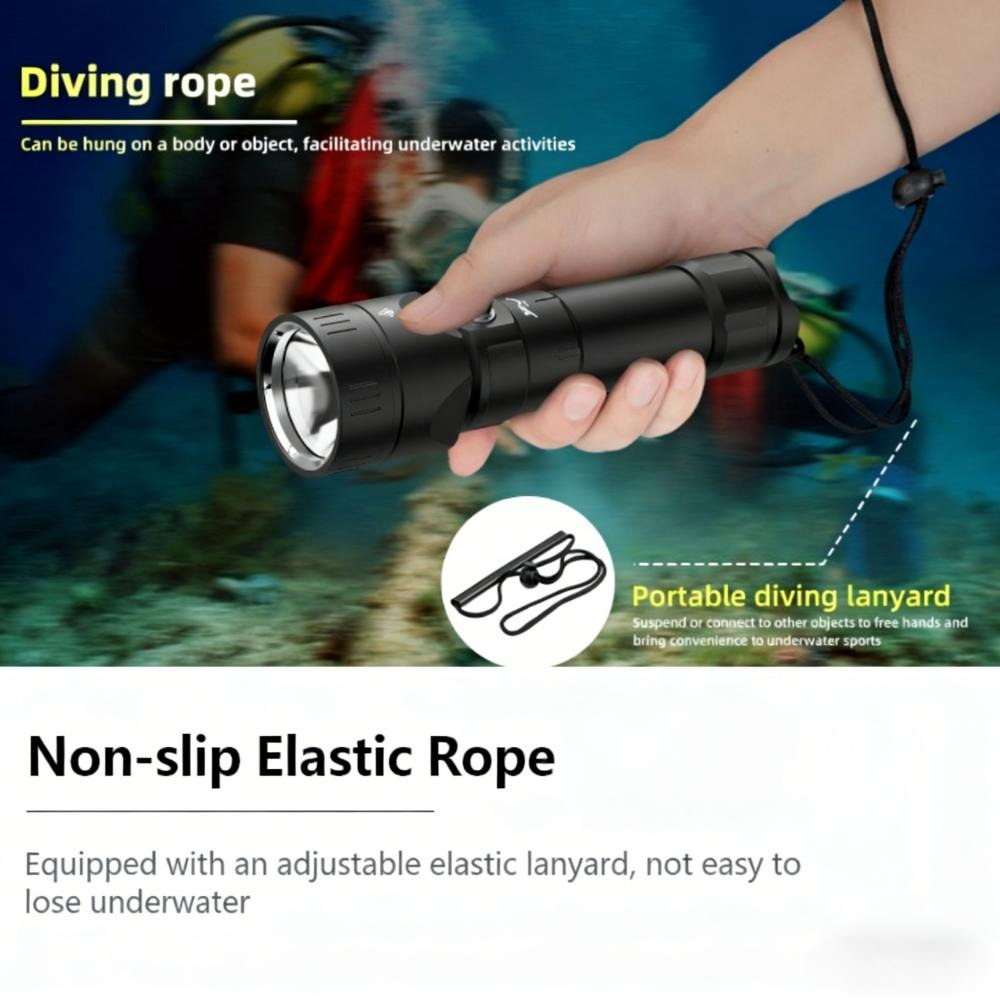 Powerful Diving Flashlight Wat - Tactical Flashlight Rechargeable avaliação e preço