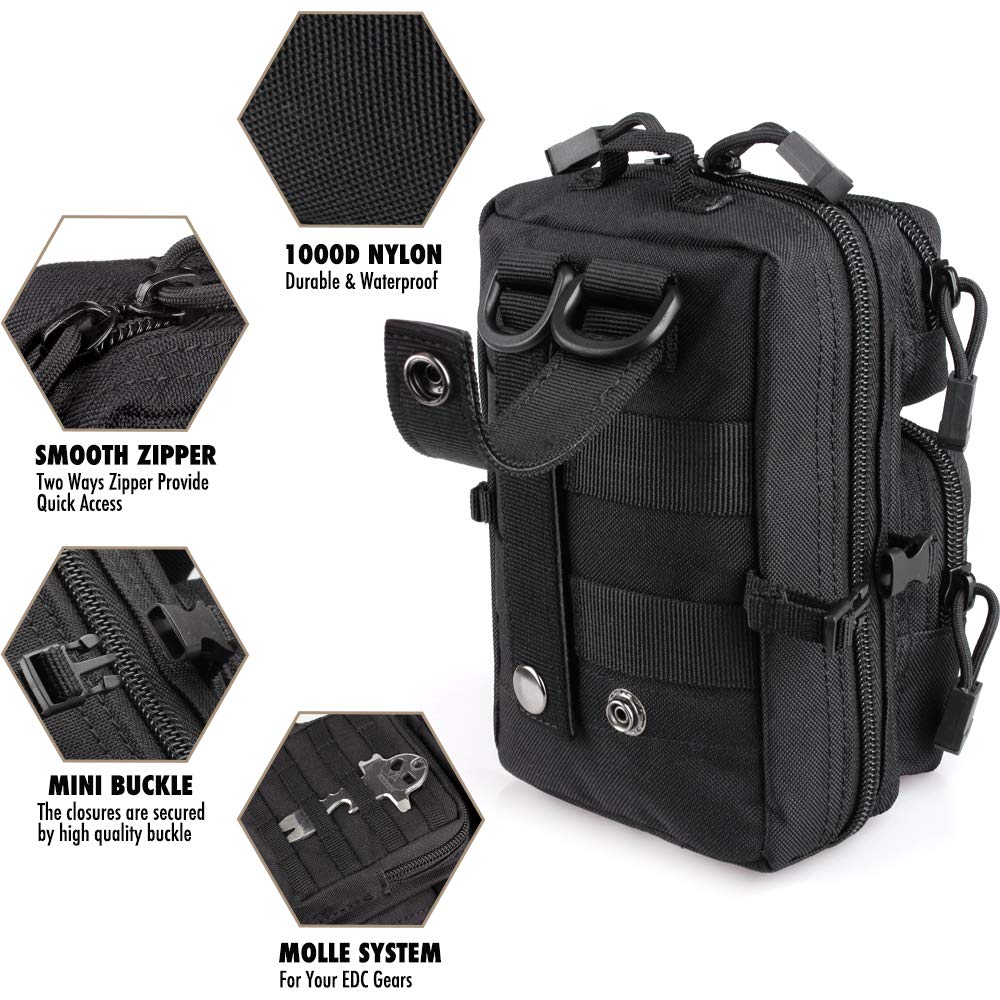 Mini Molle Utility Pouch, EDC  - Outdoor Hunting Gear Storage avaliação e preço
