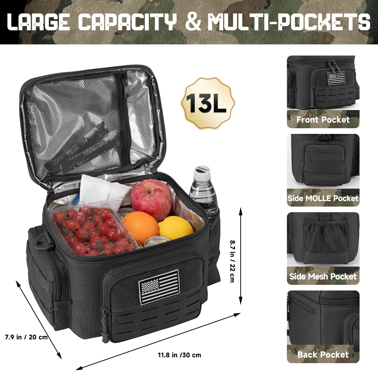 13L Tactical Thermal Cooler Ba - Outdoor Hunting Gear Storage avaliação e preço