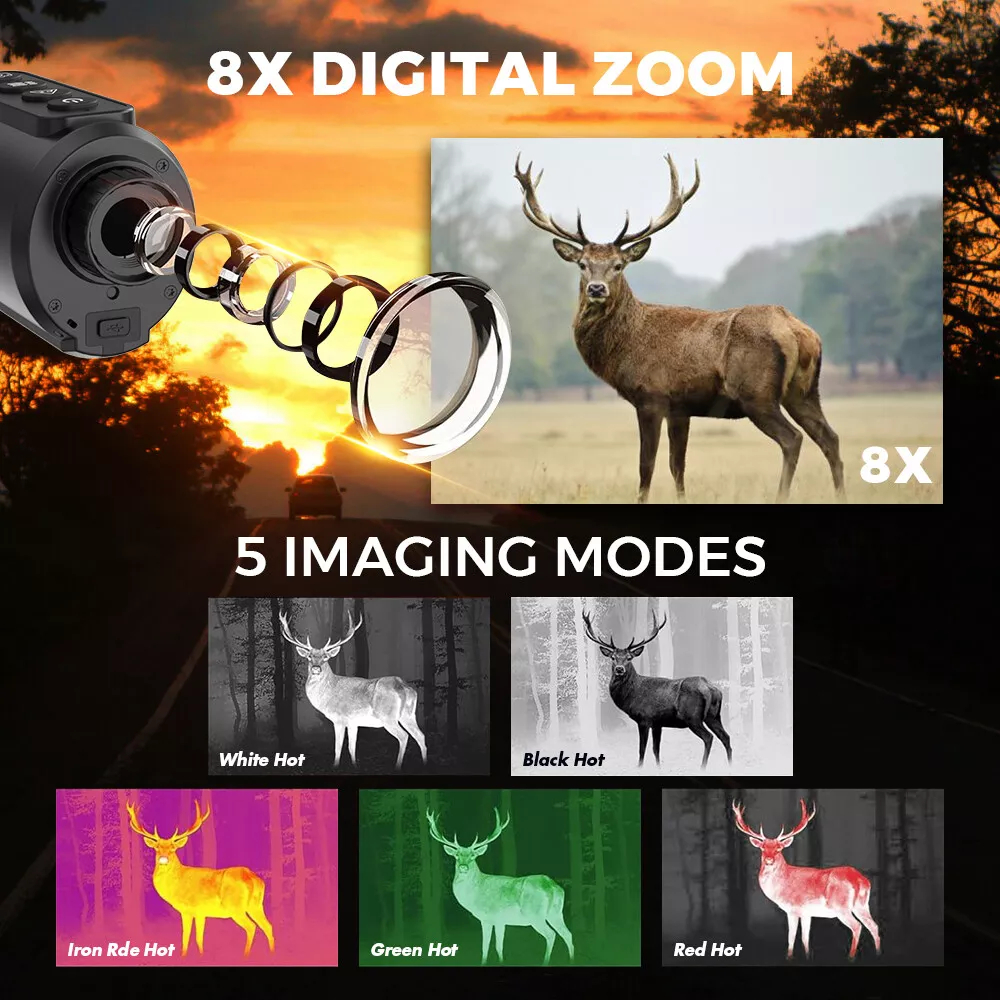 8X Digital Zoom Thermal Imagin - Outdoor Hunting Digital Night Vision avaliação e preço
