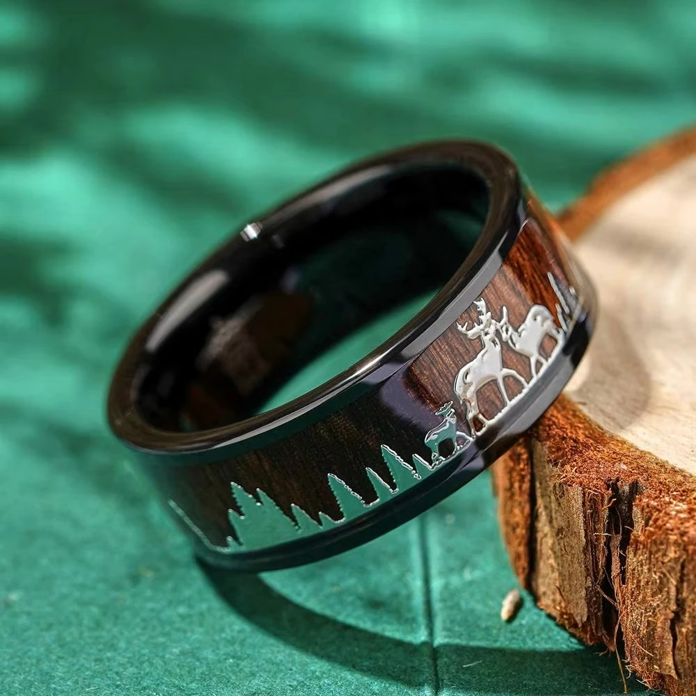 Fashion 8mm Koa Wood Inlay Dee - Wildman Hunting & Outdoor Photos avaliação e preço