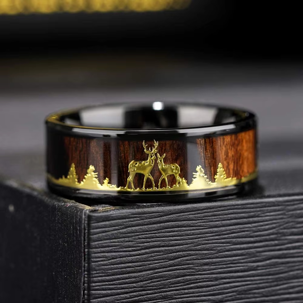 Fashion 8mm Koa Wood Inlay Dee - Wildman Hunting & Outdoor Photos avaliação e preço