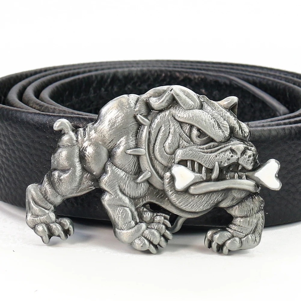 Pit Bull Dog Fangs Belt Buckle - Hunting Dog Outdoor avaliação e preço