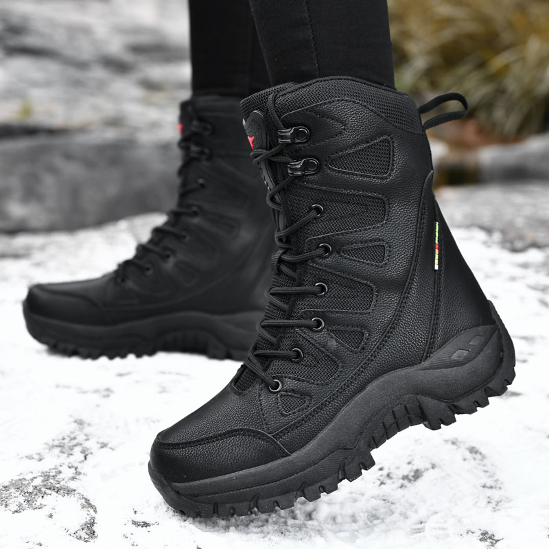 Men Motorcycle Tactical Boots  - Outdoor Hunting Boots For Men avaliação e preço