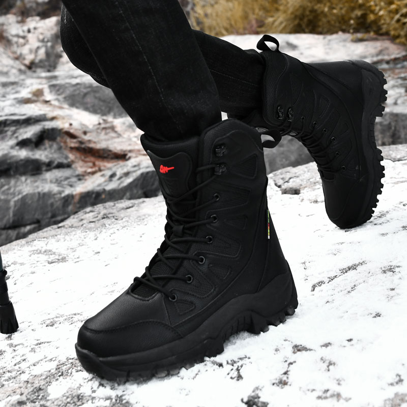 Men Motorcycle Tactical Boots  - Outdoor Hunting Boots For Men avaliação e preço
