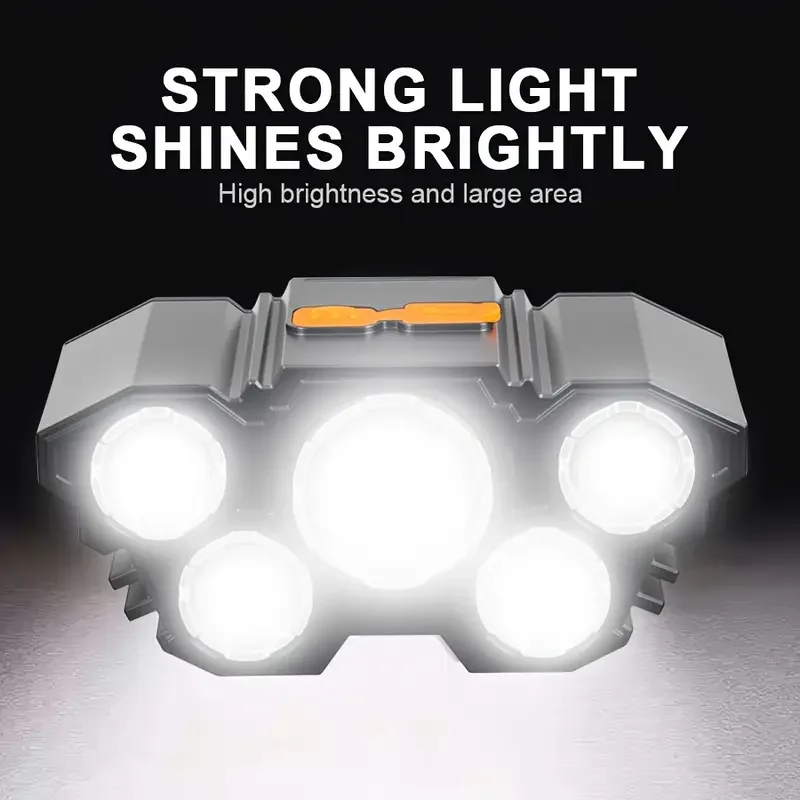 Portable 5LED Outdoor Headlamp - Outdoor Hunting And Fishing avaliação e preço