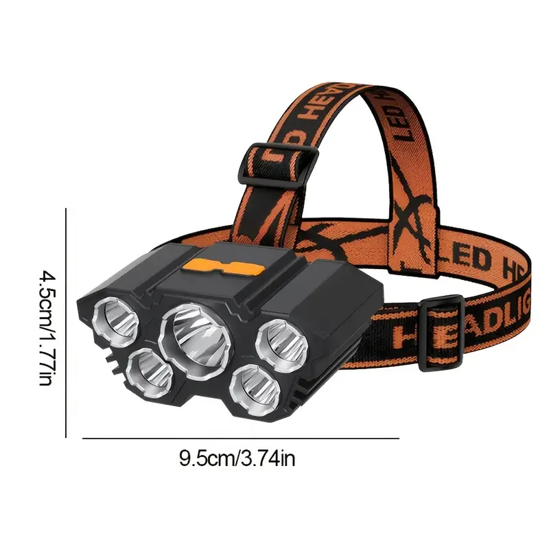 Portable 5LED Outdoor Headlamp - Outdoor Hunting And Fishing avaliação e preço
